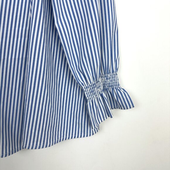 Tuckernuck Easton A-Line Swing Top Blue White Stripe Small - Picture 3 of 9